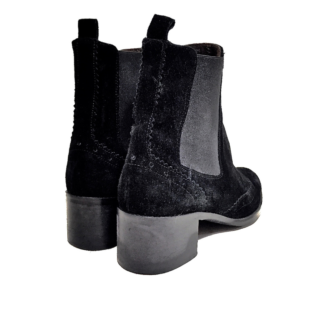 🌹Sesto Meucci Black Suede Wingtip Boots🌹 - Picture 6 of 8